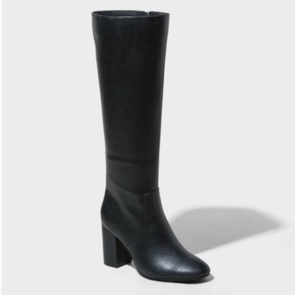 Wide Calf Tall Black Boots